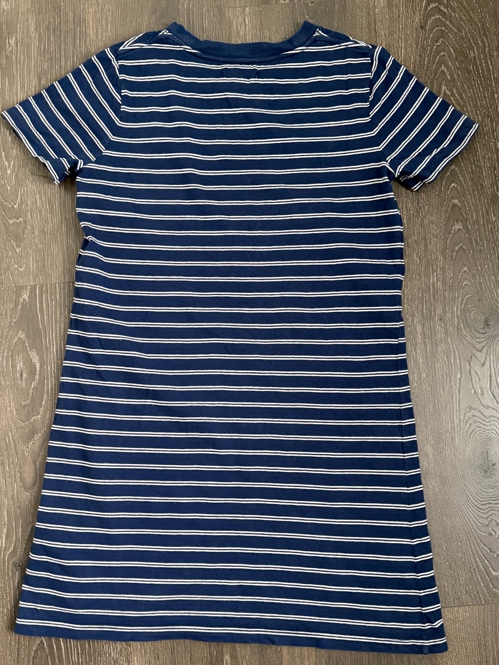 Madewell Navy and White Striped Short-Sleeve Mini Dress Women’s XS Nautical - Picture 3 of 6